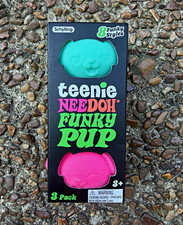 Schylling Teenie NeeDoh Funky Pup 3-Pack Tactile Squeeze Toys, 2022