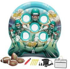 6Ft Inflatable Football Target Toss Game - Giant Outdoor Carnival Party Green