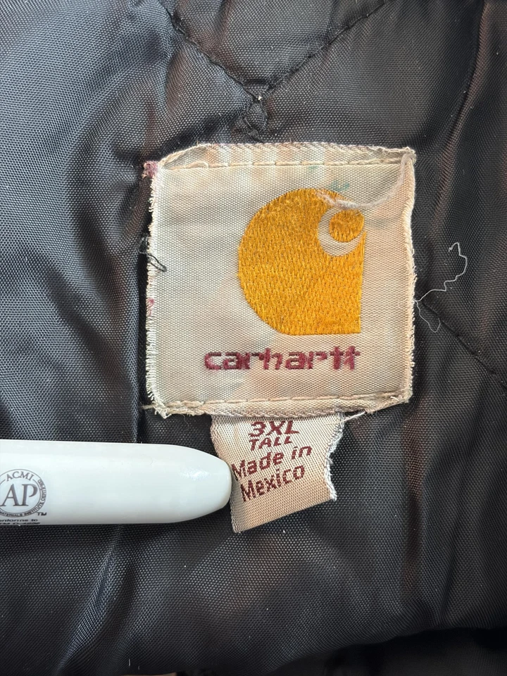 Carhartt Jacket Mens 3XL Tall Black Extremes Nylon Quilted Insulated Work Coat - Image 2 of 4