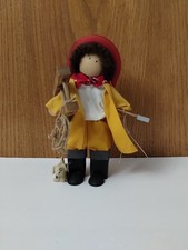 Lizzie High Wooden Doll Scott Valentine - Fireman With His Ladder, Axe and Dog