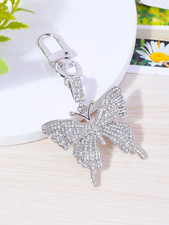Beautiful Butterfly Rhinestone Key Chain Purse Backpack Charm Keychain