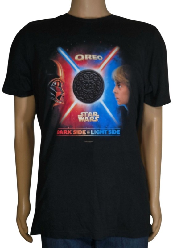 Star Wars Oreo Dark Side or Light Side Promo Shirt RARE Size XL