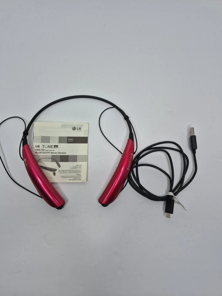 LG Tone PRO HBS-750 Headphones Headset earbuds Bluetooth Wireless Pink - Image 2 of 4
