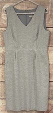 Banana Republic Women 10P Gray w/Sparkles Sheath Dress Fitted Back Lined Zip