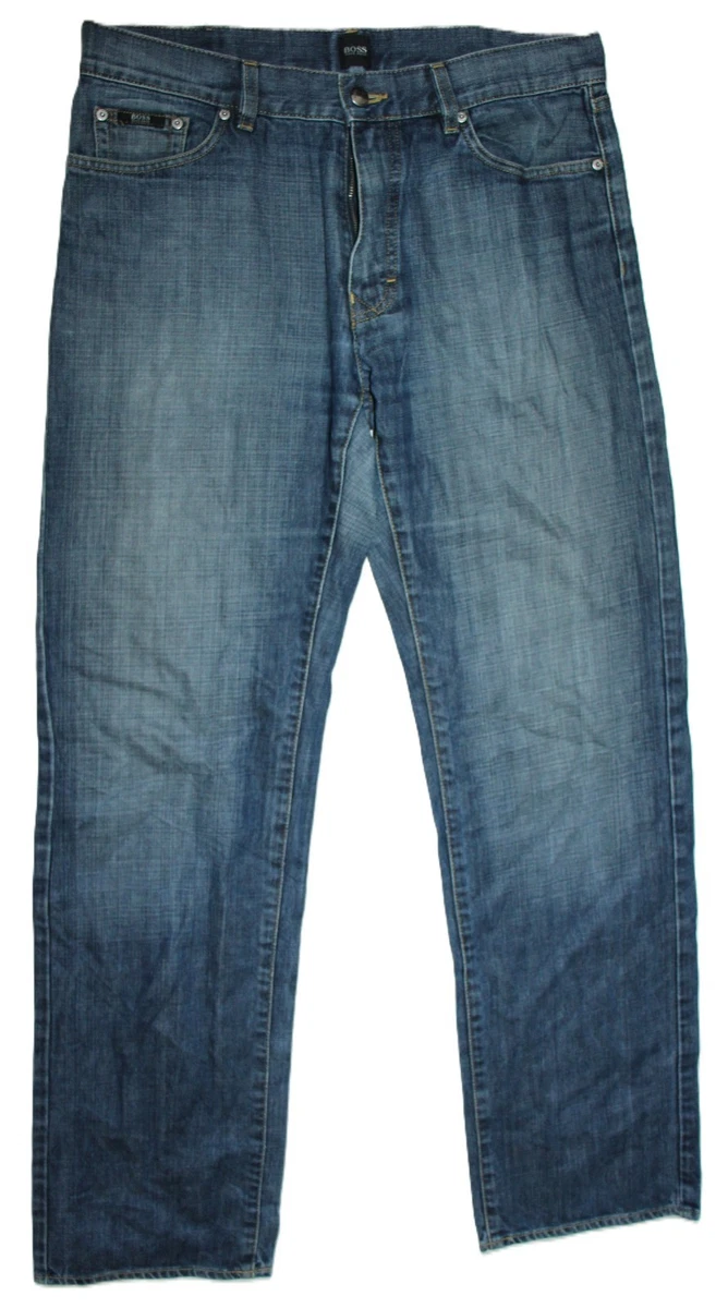Jeans Homme Délavé Bleu Moyen Coupe Classique - Taille W36 L31 (32L) - Traditionnel Et Confortable