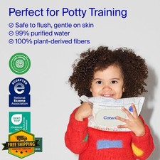 Coterie Flushable Wipes Toddler Potty Training 8pk Fragrance-Free Hypoallergenic
