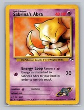 Sabrina's Abra 91/132 Common Gym Heroes Pokemon Unlimited Damaged on eBay