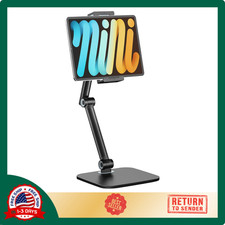 Tablet Stand for iPad, Phone Stand Holder with Heavy-Duty Base for Desk, Multi-A