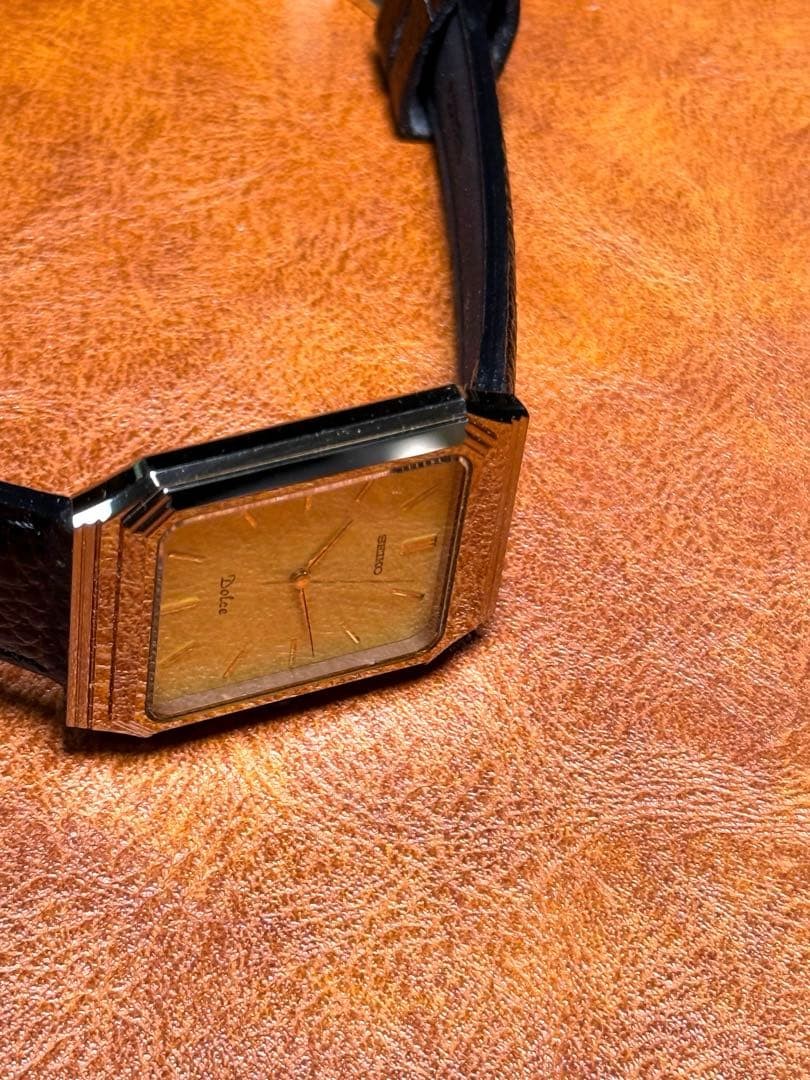A189 Rare, working SEIKO DOLCE Rectangular 1980s … - image 12