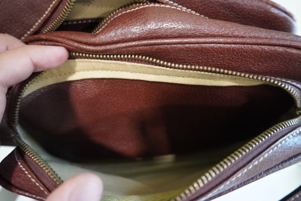 Vintage Ralph Lauren Small Brown Leather Womens Shoulder Bag - Image 4 of 4