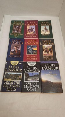 Louis L'Amour Western Book Lot 9 PB Hondo Callaghan Lonesome Gods Set