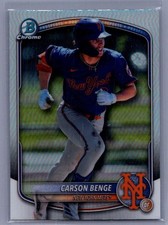 2025 Bowman Draft Chrome Carson Benge Refractor Mets