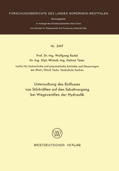 Untersuchung Des Einflusses Von StöRkräFten Auf Den Schaltvorgang Bei Wegeventil-image