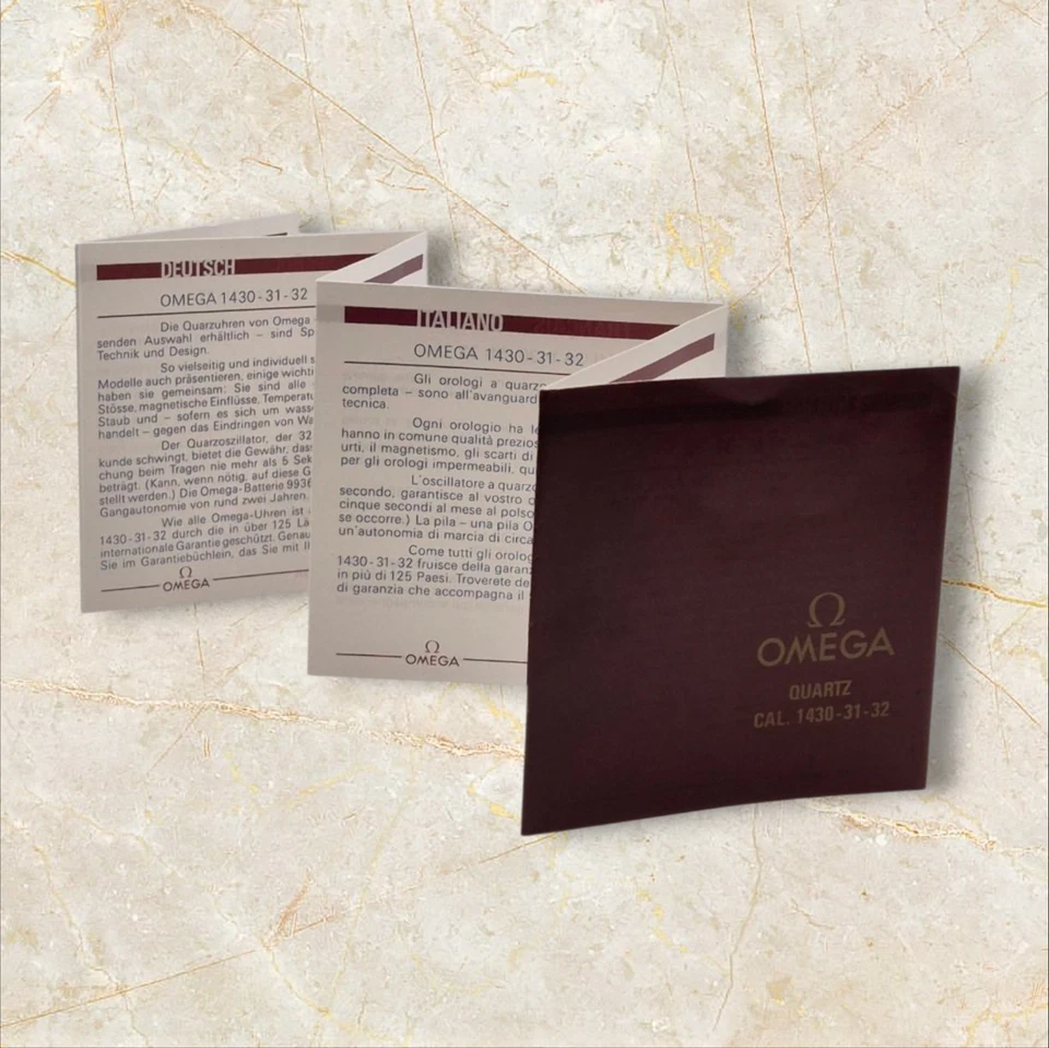 Livreto de quartzo Omega vintage genuíno inglês por volta de 1970 referência 6700-1/70/0896 - Imagem 3 de 4