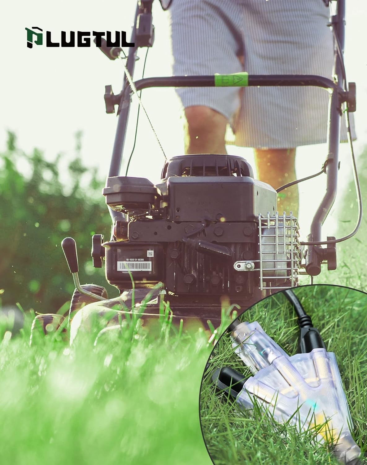 25Ft 12/3 Outdoor Extension Cord with 3-Outlets Heavy Duty 12 Gauge 3 Prong E...