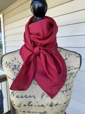 Red Silk Western Wild Rag Scarf
