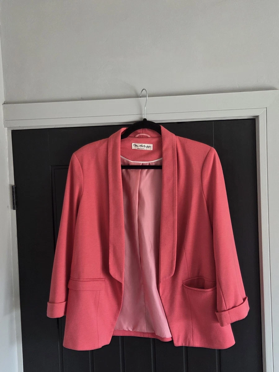 Blazer Miss Selfridge Noir - Taille UK 14, Occasion En Très Bon état, En Polyester, Parfait Pour Le Bureau