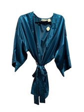 Victoria's Secret Gold Label One Size New with Tags Robe Teal Blue Vintage