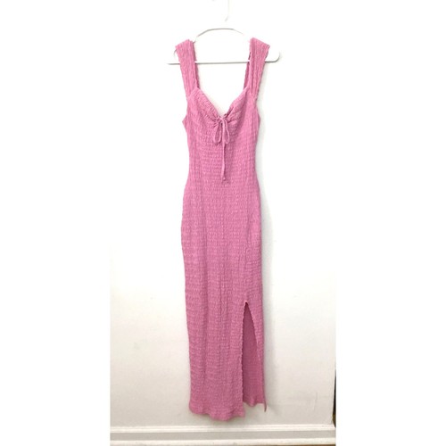 Free People Beach Eleni Stretch Bodycon Midikleid in Barbie Pink Gr. - Bild 3 von 8