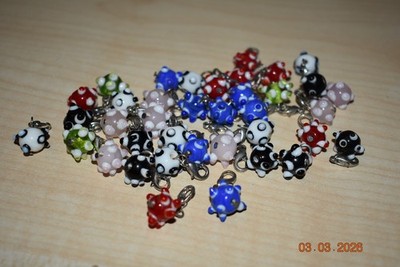 Charm Anhänger Glasperlen Virus Corona Karabiner Schmuckherstellung Hobbyaufgabe