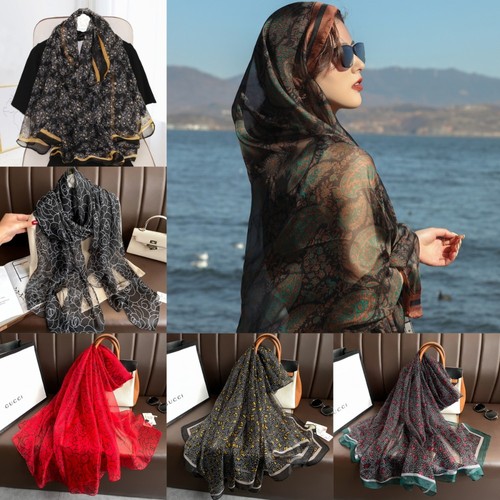 Silk Beach Stoles Scarf 135*180cm Sunscreen Shawl for Summer Spring