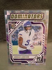 2025 Donruss- Jordan Addison #DOM-JAN Dominators Insert Minnesota Vikings