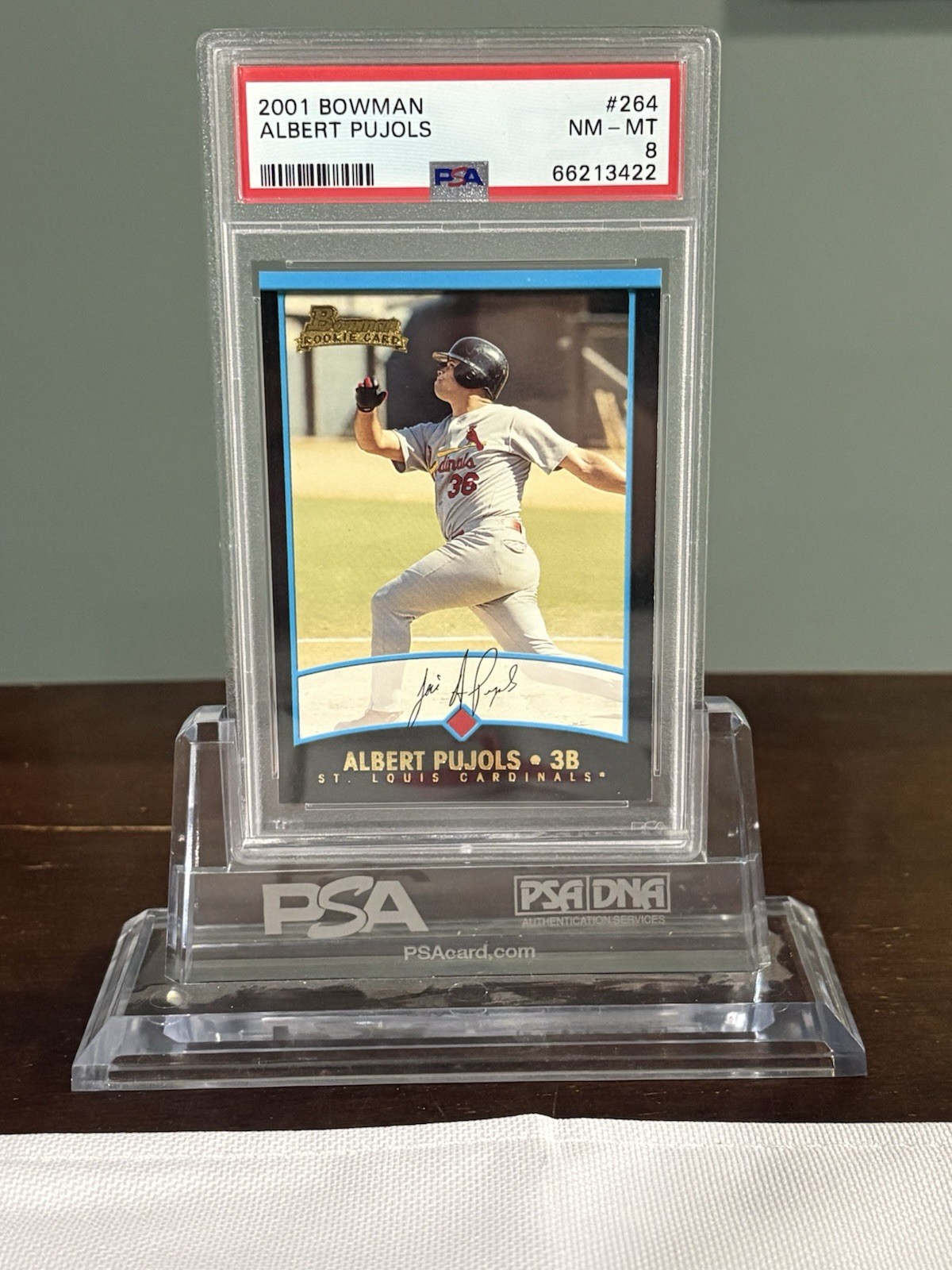 2001 Bowman Albert Pujols #264 ROOKIE PSA 8 - St. Louis Cardinals