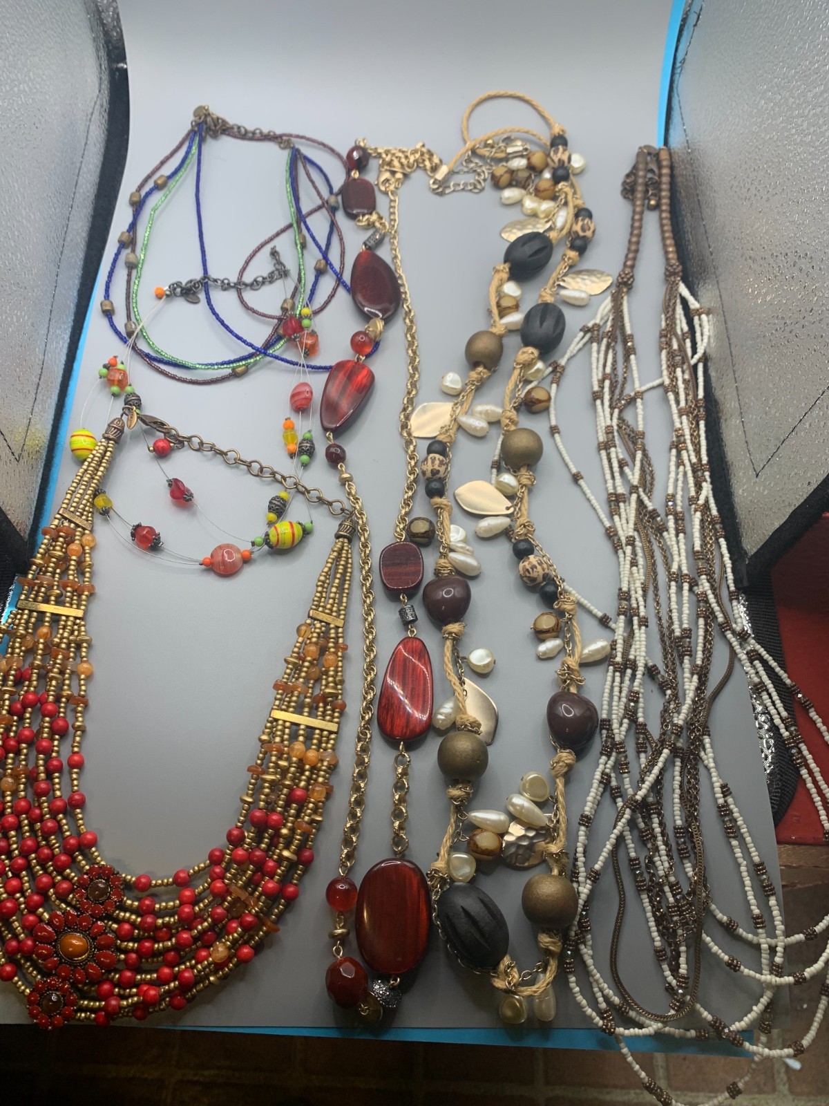 6ct Older Chico's Fashion Assorted SIGNED Necklac… - image 1