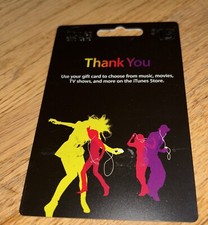 2007 Vintage APPLE iTUNES - All Plastic - GIFT CARD / HANGER No Value 1