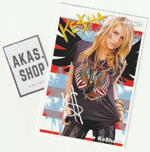 KeSha/ Ashley Tisdale BRAVO 2010 German Autograph Card ULTRA RARE Music - Picture 1 of 2
