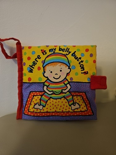JellyCat Where Is My Belly Button Baby Sensory Book Crinklebook Anne Wilkinson