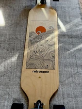 RETROSPEC NEW Skateboard Complete 41" Rift Drop Through Longboard Maple
