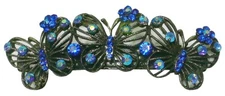 JCGY Med Size Butterfly Barrettes Metal French Clip Hairclips YY86800-6