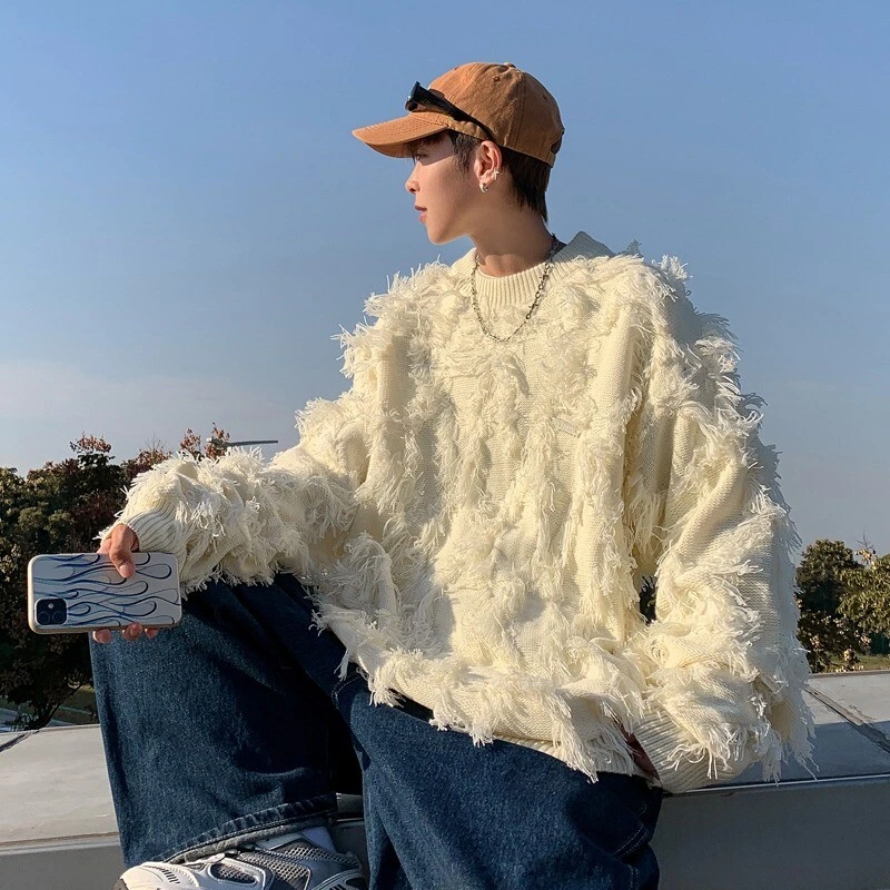 Ripped hotsell knitted jumper
