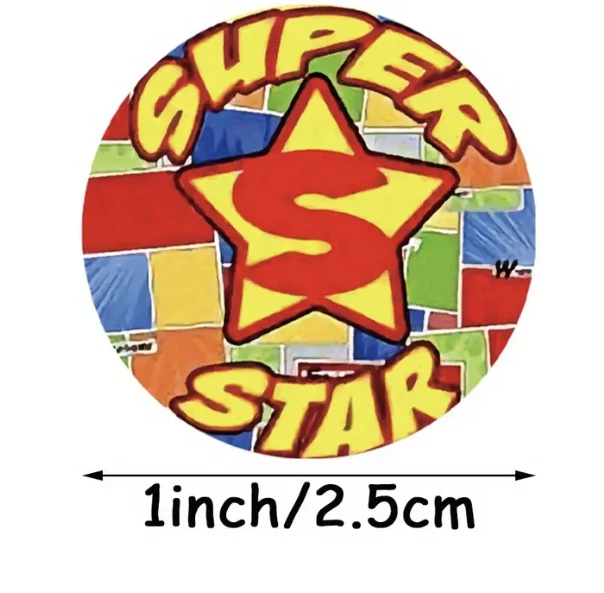 Positive Reward Merit Stickers 2.5cm 50/100pc Teacher Kids Classroom Award Party