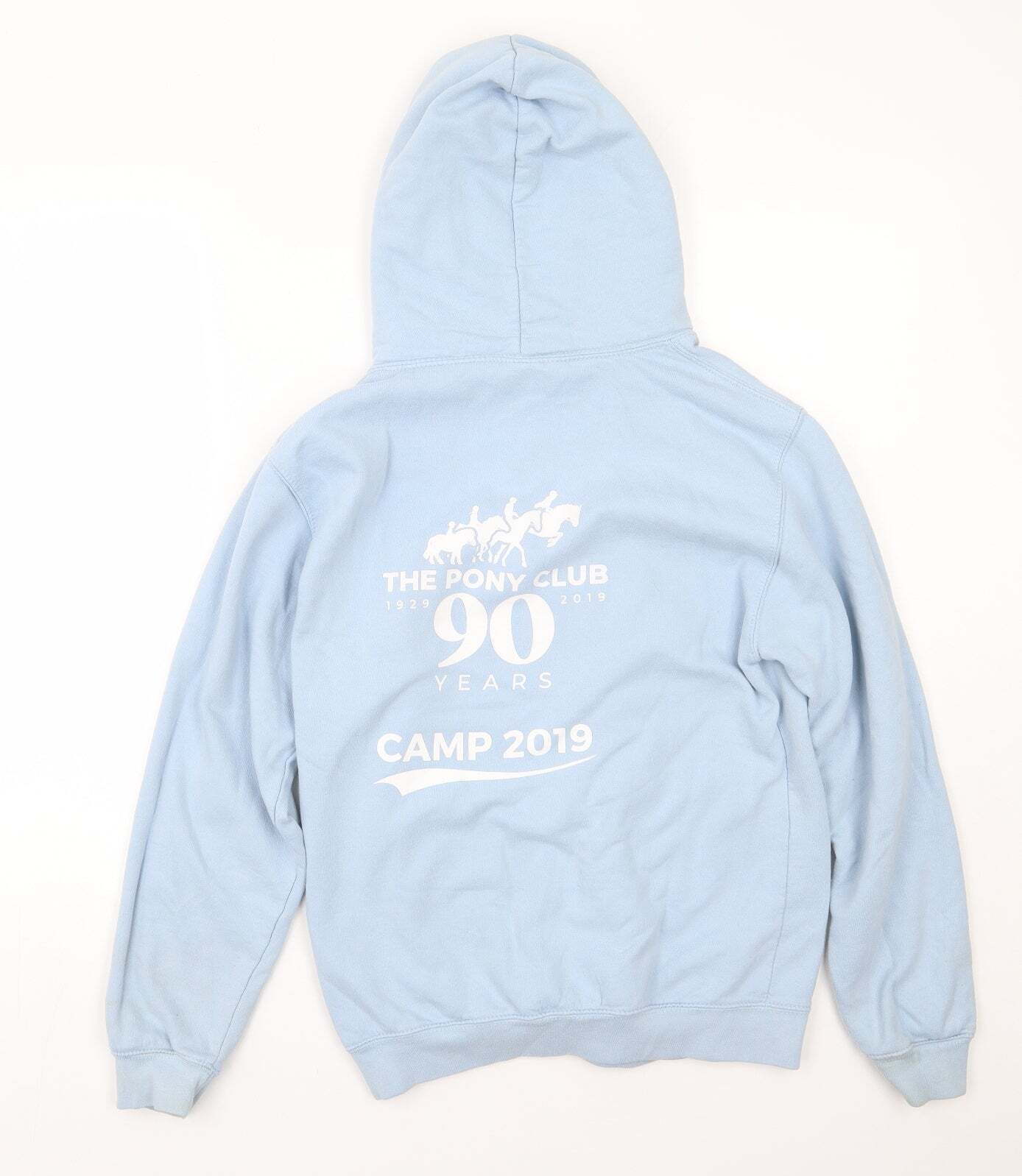 Felpa con cappuccio AWD donna blu misto cotone taglia S pony