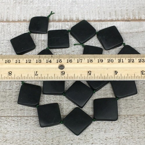 103.5g,19mm-23mm,17 Beads,Natural Serpentine Square Beads Strand, 18",BN280 - Picture 6 of 6