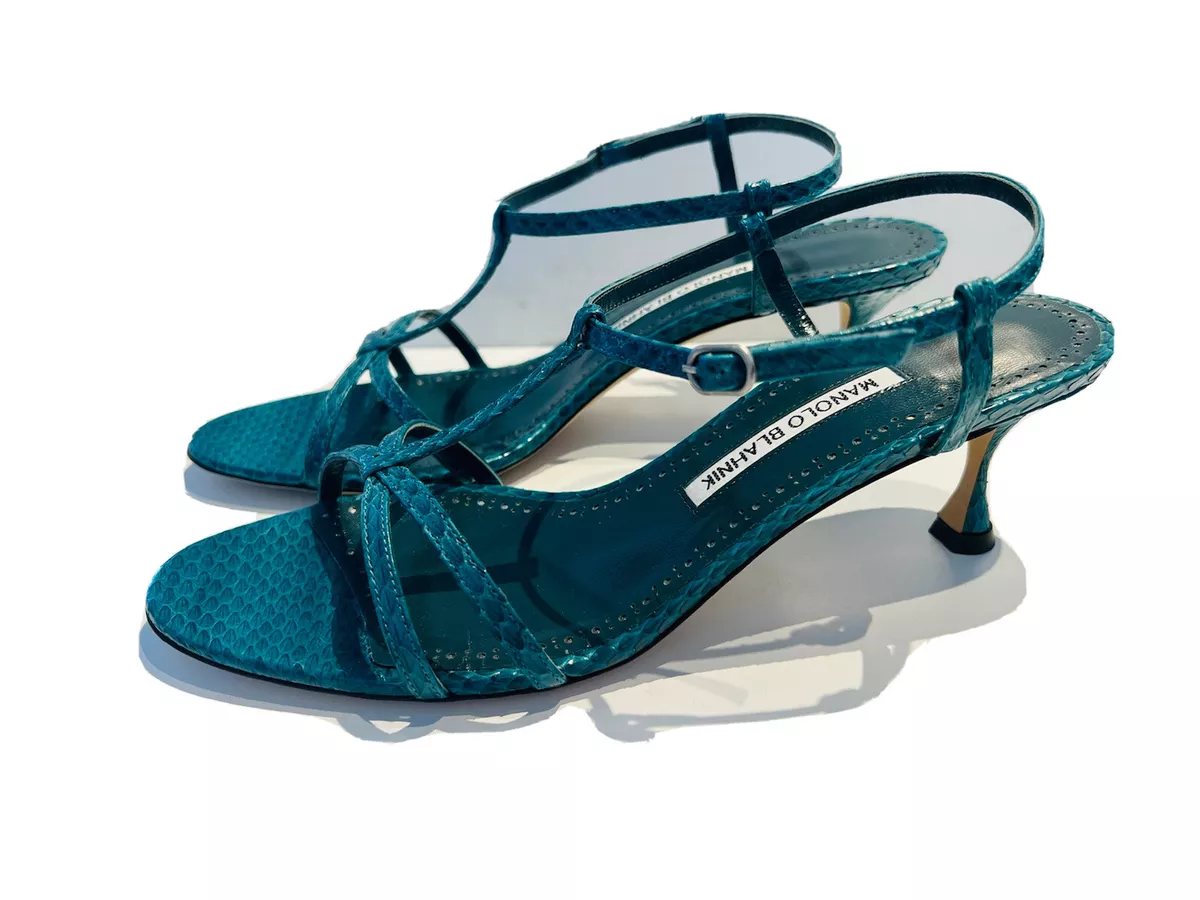 Manolo blahnik snakeskin best sale sandals