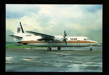Aviation Airplane Airline postcard VLM Fokker OO-VLN SC#A7