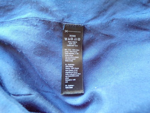 Vintage Monsoon Embroidered Shift Dress Navy Blue White Size 14UK EUR42 US10 - Picture 8 of 8