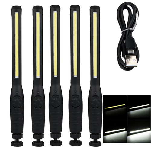 USB COB LED Magnetic Work Light Hand Torch Light Inspection Garage Lamp Cordless - Picture 3 of 21