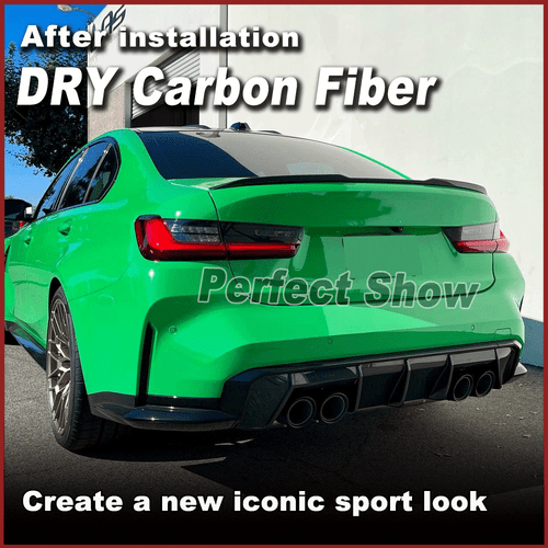 DRY Carbon Heckspoiler Spoiler Flügel Lippe Passt für BMW G20 320i M340i G80 M3 - Picture 3 of 15