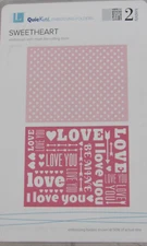 Lifestyle Crafts/QuicKutz Embossing Folders, Sweetheart, 2 Folders, EF-0009
