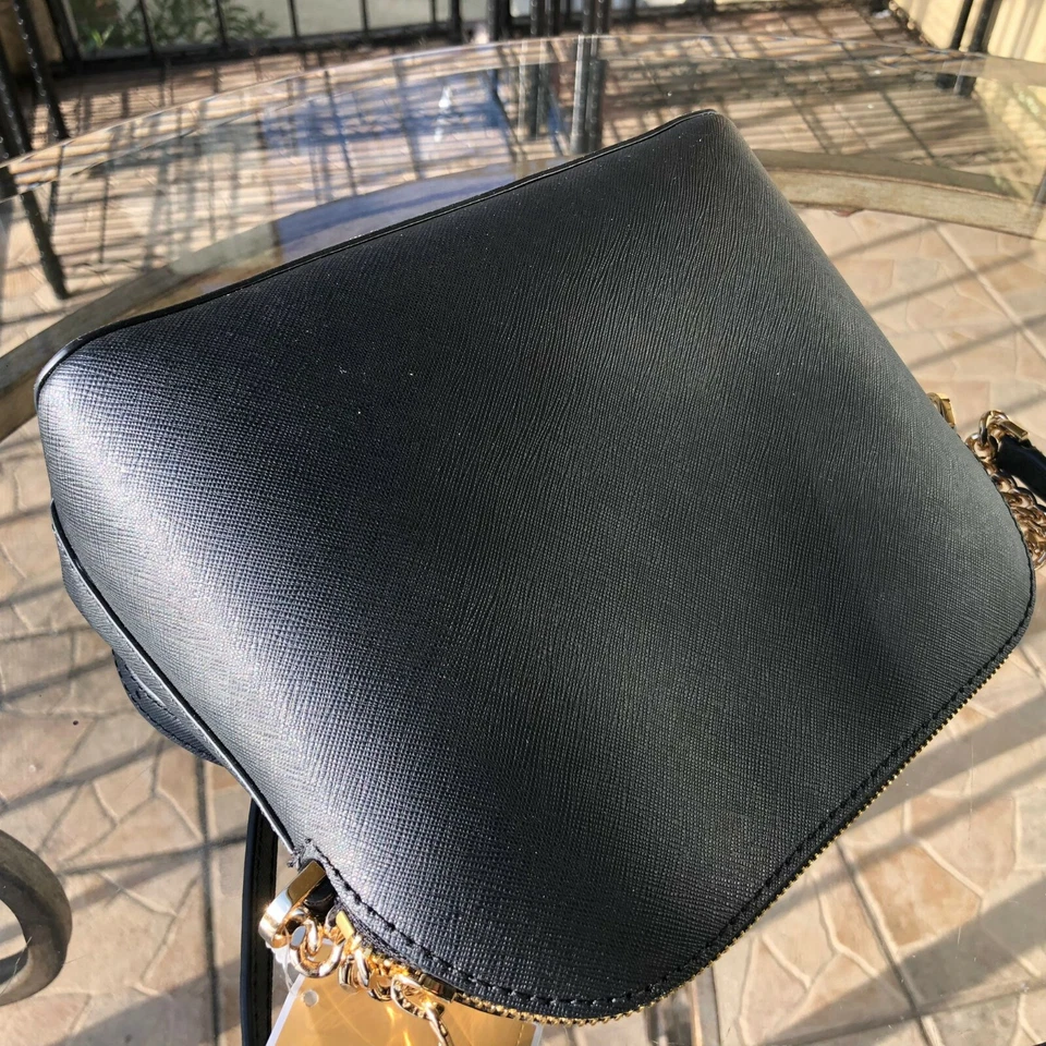 Michael Kors Women Lady Leather Black Crossbody Bag Handbag Messenger Purse MK - Image 2 of 4