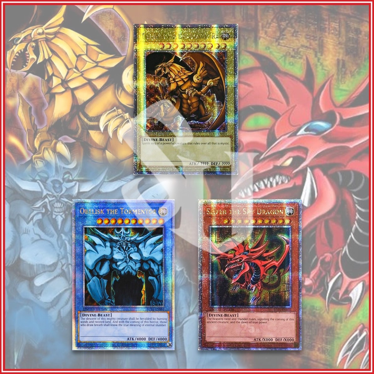 YuGiOh EGYPTIAN GODS CARDS OBELISK SLIFER RA LC01 Quarter Century Secret  Rare  | eBay