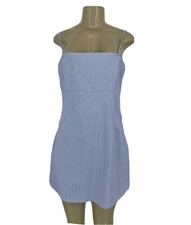 Garage Junior Medium Mini Sheath Striped Dress Casual DG3