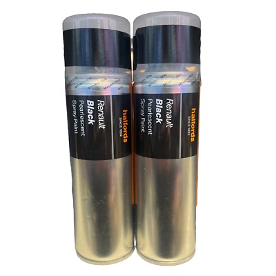 RENAULT SCHWARZ SPRÜHLACK 300 ML HALFORDS DOSEN x2