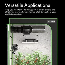 Ventilation Kit 4 Inch 190 CFM Inline Duct Fan with 4"x 14" Carbon Filter