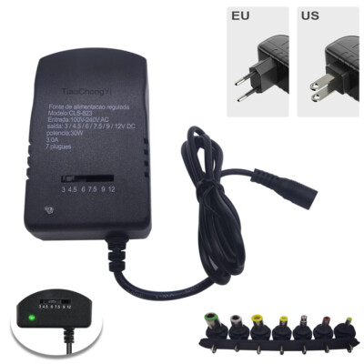 30W Adjustable AC110V 220V TO DC12V 9V 5V 3V Charger Multi Voltage Power Supply