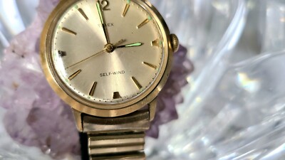 Vintage Timex 1967 Self Wind Gold Tone Men's Wristwatch | eBay